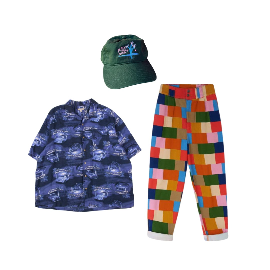 jetlagfits's tweet photo. steal his look ✨ post-s6 margaritaville era ben

emma atterbury peace in my mind dad hat ($29)
vintage george classic island rides shirt (~$10)
lucy &amp; yak addison jeans in willow patchwork (~£50) https://t.co/nGPTIgqJ4R