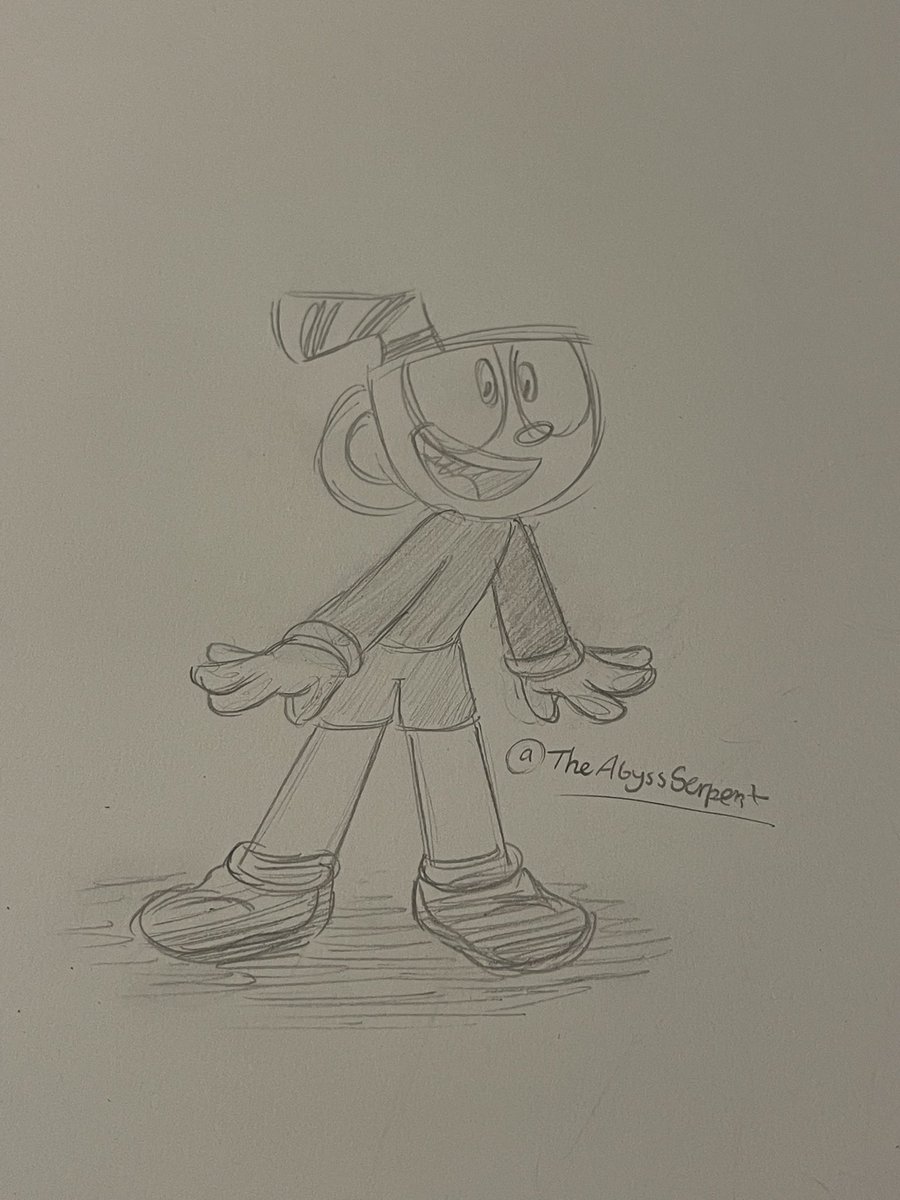 quick doodle of cuphead! anyways #RENEWTHECUPHEADSHOW