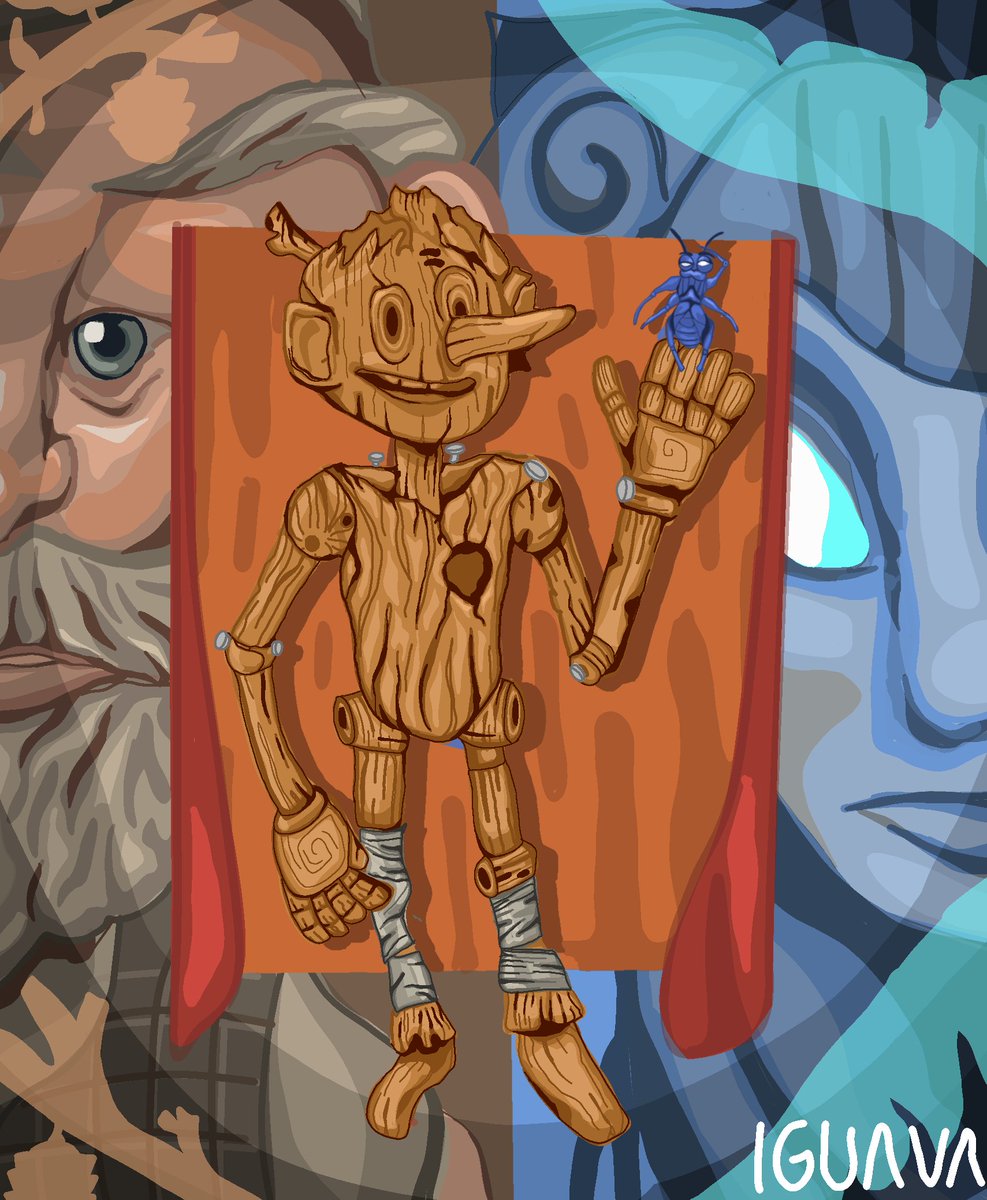 iguava_art's tweet photo. Deltoro pinocchio 
Illustration by iguava
#deltoro #illustration #openforcommision https://t.co/rHL0B6J25L