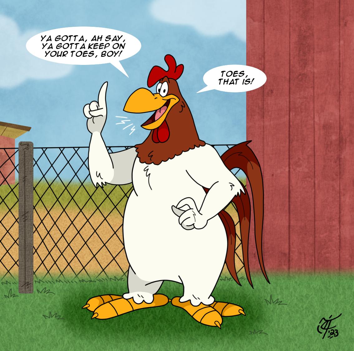 Feeling a bit down because of Father's Day, so I thought I'd try drawing one of my dad's favorite cartoon characters, Foghorn Leghorn 📺🐓🗯😌 #ToonJune2023 #FoghornLeghorn #LooneyTunes #MerrieMelodies  #WarnerBrosAnimation #fanart #rooster #barnyard #farm #loudmouthedschnook