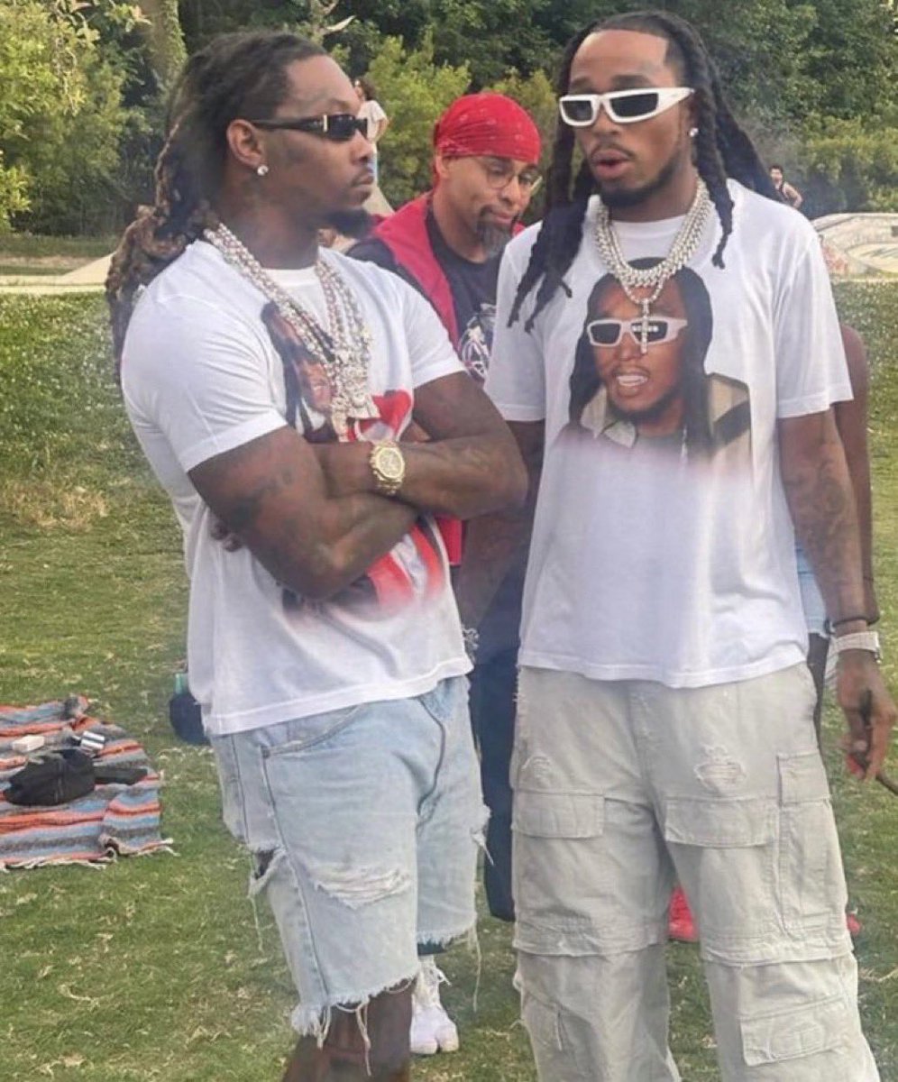 Quavo &amp; Offset finally reunited earlier today celebrating Takeoff’s birthday 🕊️💚