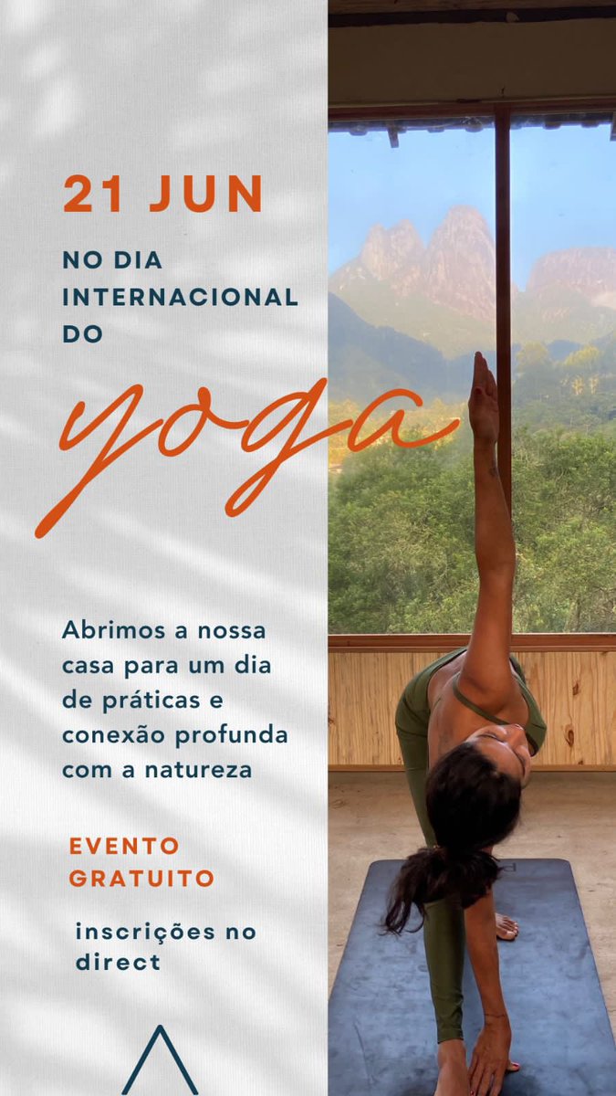 Na próxima quarta (21/06), Dia Internacional do Yoga, tem um dia de aulas grátis em Três Picos, Nova Friburgo. Olha só a programação! 🤩 #novafriburgo #yoga #yogaday