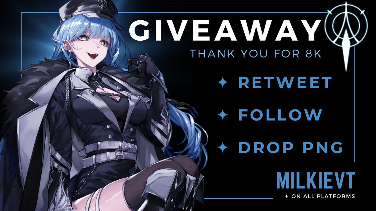 💙ART GIVEAWAY💙

To celebrate hitting 8k, i'll be hosting an art raffle! Winner gets a duo skeb with me 😘

To enter:
🗡Retweet
🗡Follow (new followers welcome)
🗡Bonus Entry - Drop png/3d/design

Ends June 26, 2023 (6/26/23) ❤ #Vtuber