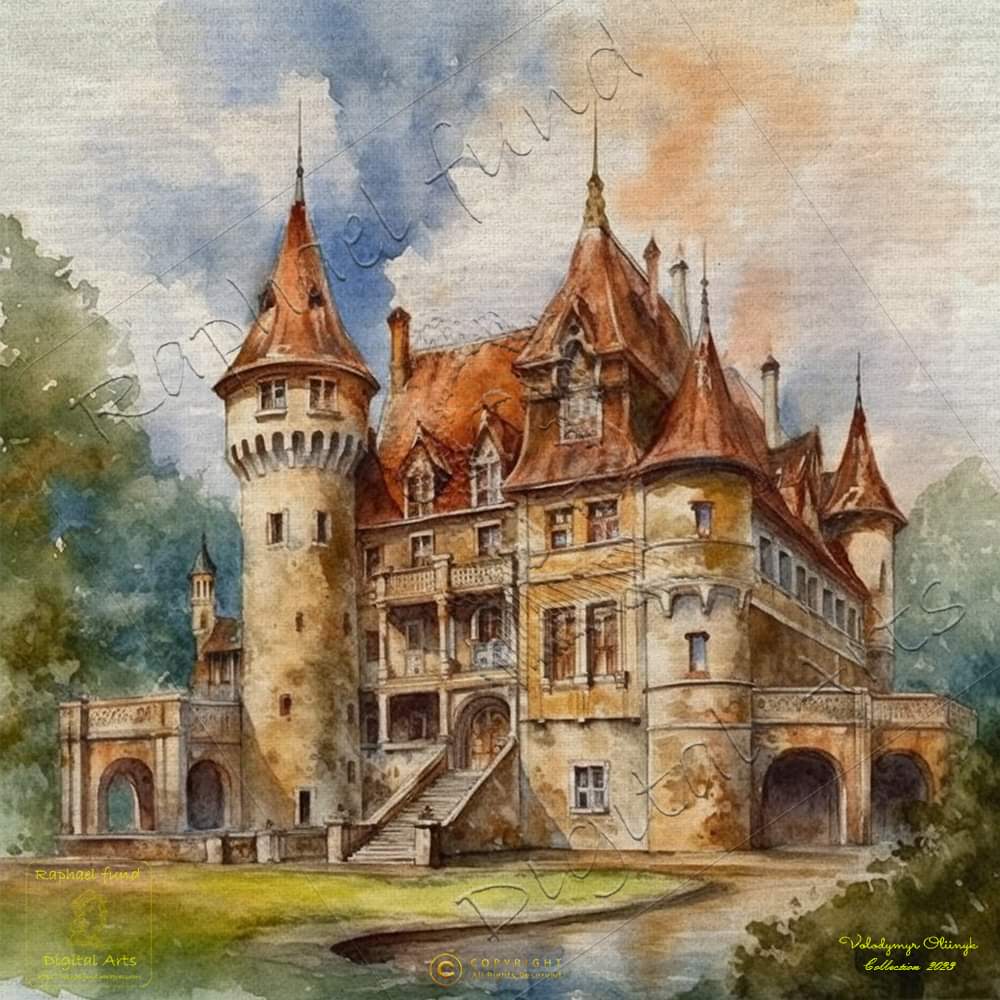 sds_labs's tweet photo. Beautiful #Castle #artwork in #watercolour on #Etsy: https://t.co/FheJyj3pLM https://t.co/bm7wvV37PF