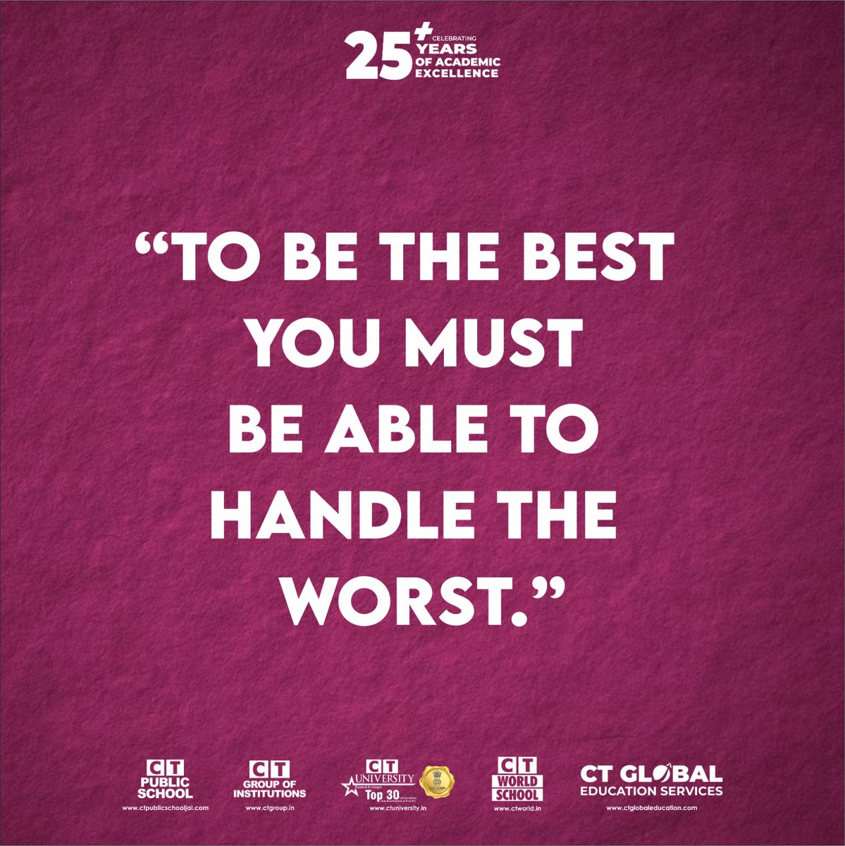 ctworldschool's tweet photo. ๐
๐ฏ
#ctgroup #morningpost #motivation #handletheworst #focus #determination #ctws #ctps #ctu https://t.co/SJFdjwUhvc