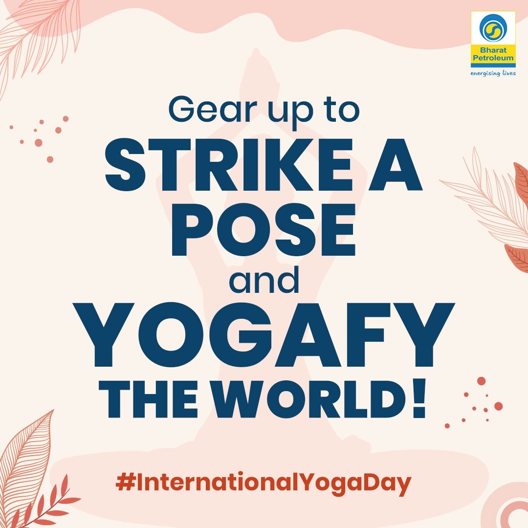 BPCLimited's tweet photo. Let us harness the power within, on the #InternationalYogaDay.
Inhale peace, exhale stress and enjoy participating in the upcoming Yoga Day contest.
#IDY2023 #YogaContest #StrikeAYogaPose https://t.co/T0mMxSePnD