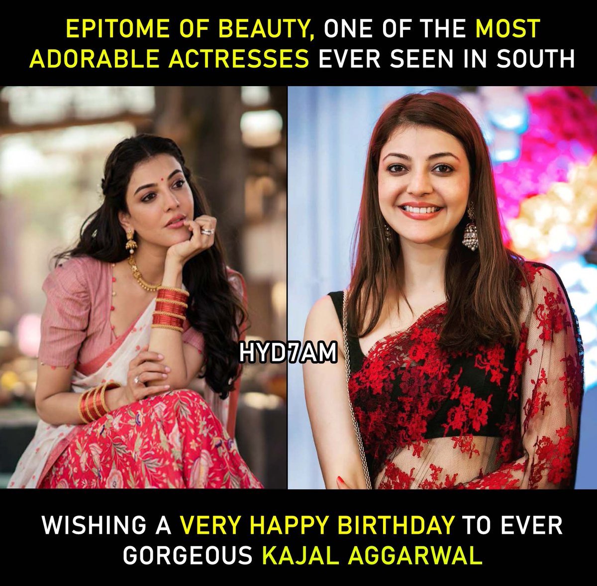 Wishing The Evergreen & Undisputed Queen Of Telugu  Cinema @MsKajalAggarwal, A Very Happy Birthday    

All The Very Best For Future Endeavours  

#HBDKajal #KajalAggarwal #Kajal #KajalAgarwal #HappyBirthdayKajalAggarwal

Follow:- @hyd7am
