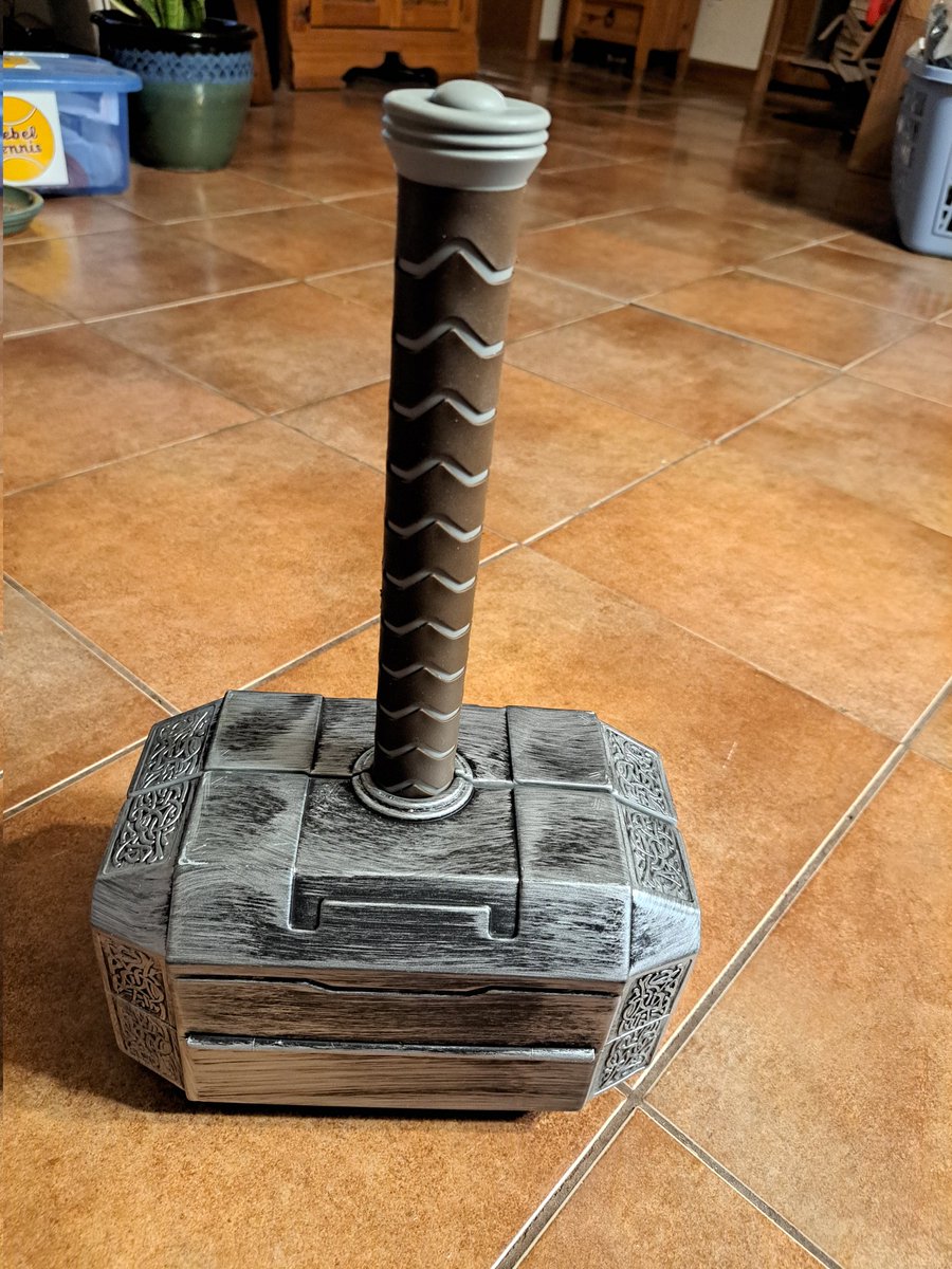 When do you know that you're a Marvel addict?  When your 16 year-old daughter gets you a Mjolnir tool kit for Father's Day. #Thorshammer #FathersDay #Marvelfun