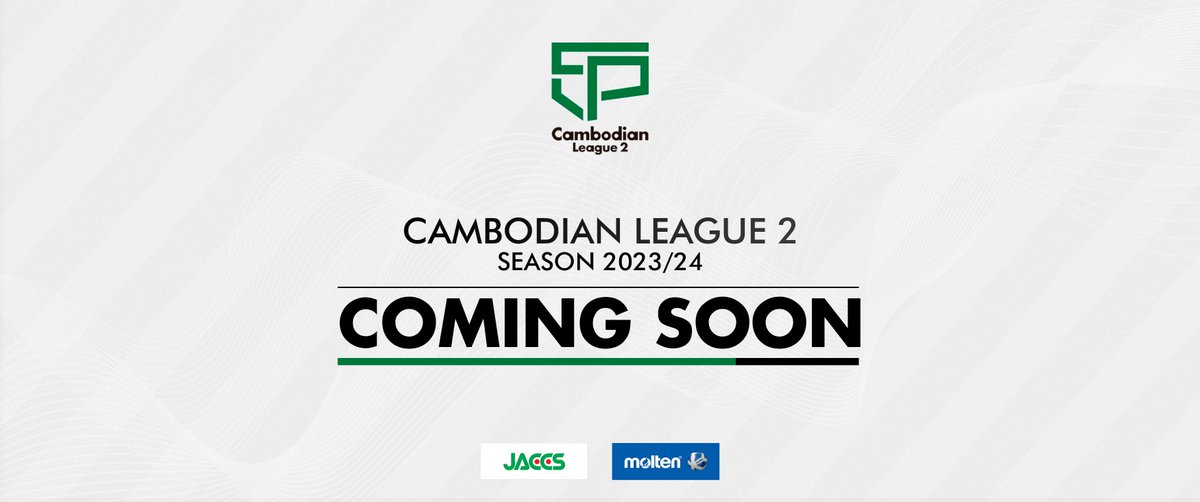 thecpl2024's tweet photo. Cambodian League 2 2023/24 π
Coming soon . . .
#CAMBODIANLEAGUE2 #CSL2324 #CSL #CPL #FFC #NATIONALTEAM
Follow us on Telegram: https://t.co/afT0rUMkfS β
https://t.co/fSeBo2c5Rw