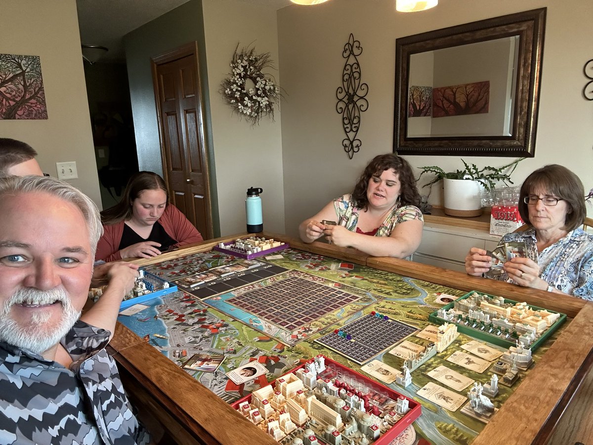 GameToppersLLC's tweet photo. Happy Father’s Day to me!!! Played a family favorite! #Foundationsofrome @ArcaneWonders just love this game and production and that Roman @GameToppersLLC mat doesn’t hurt. https://t.co/MSYzqy19Pr