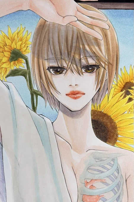 公開OKなりました!! よかったら見てください(◍ '꒳` ◍)b 形に残したかった作品です  コピックアワードに参加中の「生命」をシェア!  #コピックアワード2023 #copicaward2023