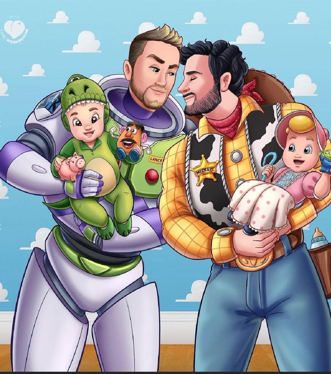 Happy Father’s Day @MattBomer and his husband Simon! 🩵😁❤️ #disneydads #HappyFathersDay #dadsday  #ToyStory #buzz #woody