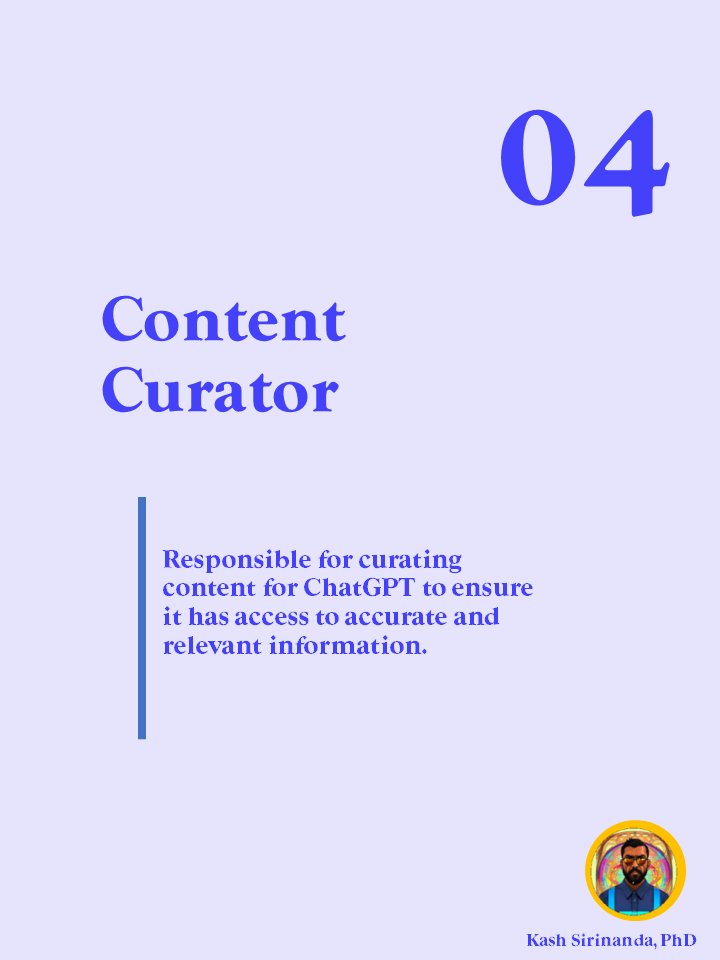 4. Content Curator
#ChatGPT #AIchatbot #LanguageModel #OpenAI #NaturalLanguageProcessing #DeepLearning #MachineLearning #ArtificialIntelligence #NLP #Chatbot #ConversationAI #VirtualAssistant #IntelligentAssistant #SmartAssistant #LanguageAI #AItechnology #AIresearch