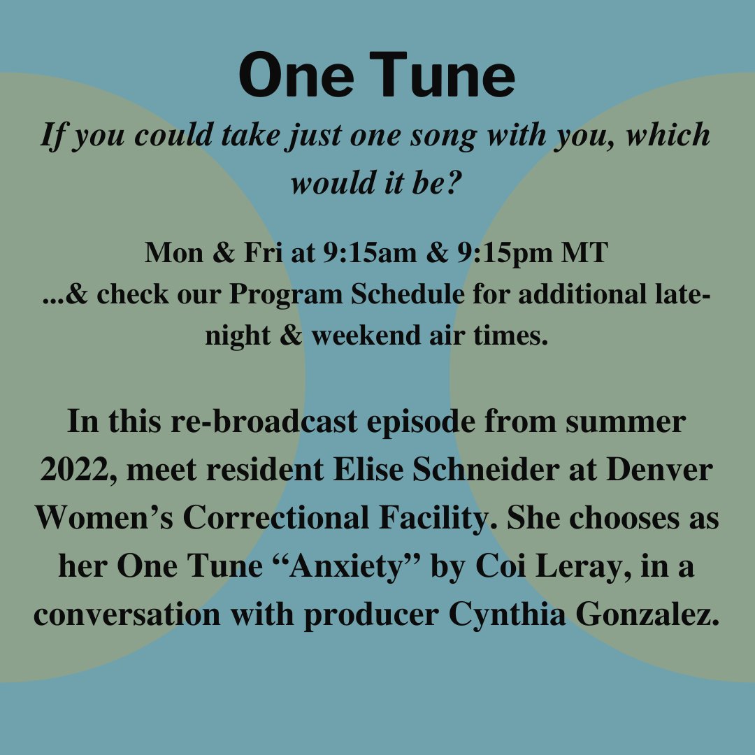 RadioForJustice's tweet photo. Be sure to catch this week's episode of Hotlines, hosted by producers at Denver Women's Correctional Facility, premiering Monday through Saturday at 9am, noon, and 9pm MT! @Colorado_DOC https://t.co/pEZ2fvl23V