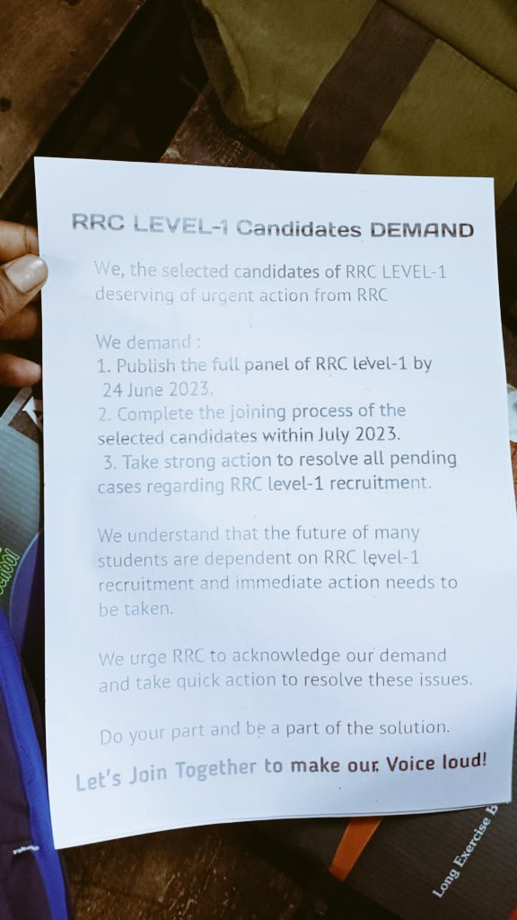 KNOWLEDGEENTE13's tweet photo. #RRC_ER_level_1_PANEL_DO_JOINING_Do https://t.co/jm65YPu0rO