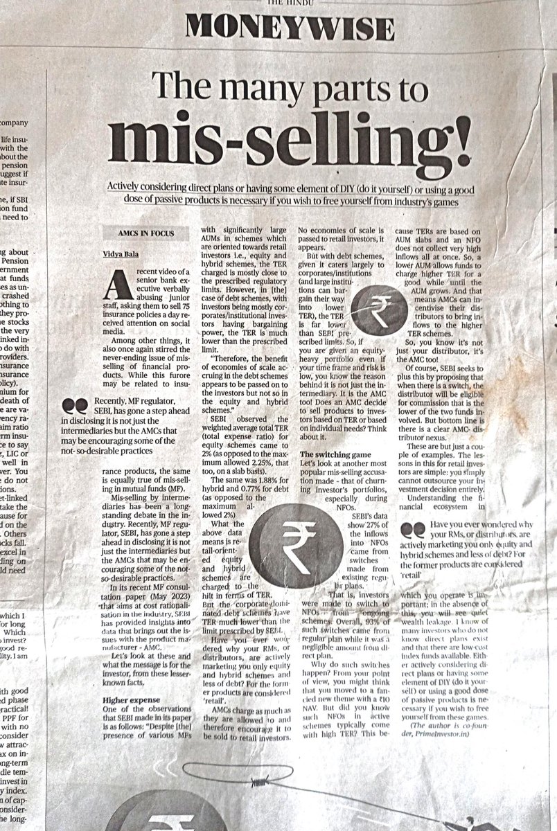RedSaluteIn's tweet photo. Thanks to @the_hindu  for bringing the limelight on mis-selling. https://t.co/zlR5T2sZpX