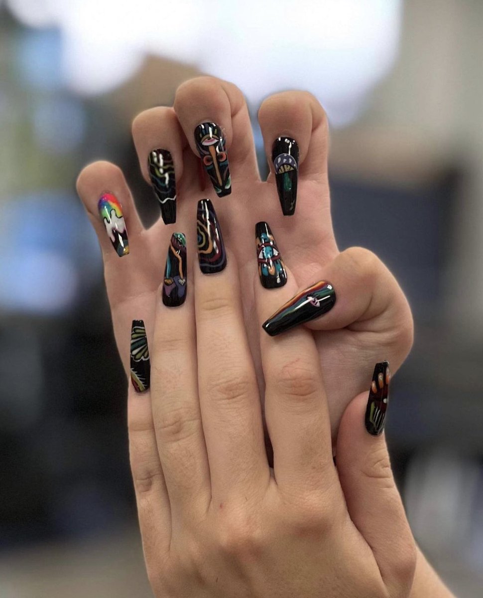 Bet y’all didn’t know I’m a cosmetologist too. Now look at those sick nails I did last year for a music festival