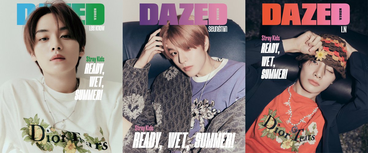 StrayKidsGlobal's tweet photo. ✨ Trending Party ✨

STAY, let's support Lee Know, Seungmin, and I.N's DAZED Korea magazine cover!

2MINJEONG FOR DAZED KOREA
#Seungmin_DiorMen
#I_N_DiorMen
#LeeKnow_DiorMen
#StrayKids @Stray_Kids https://t.co/uOj8JFVBUa