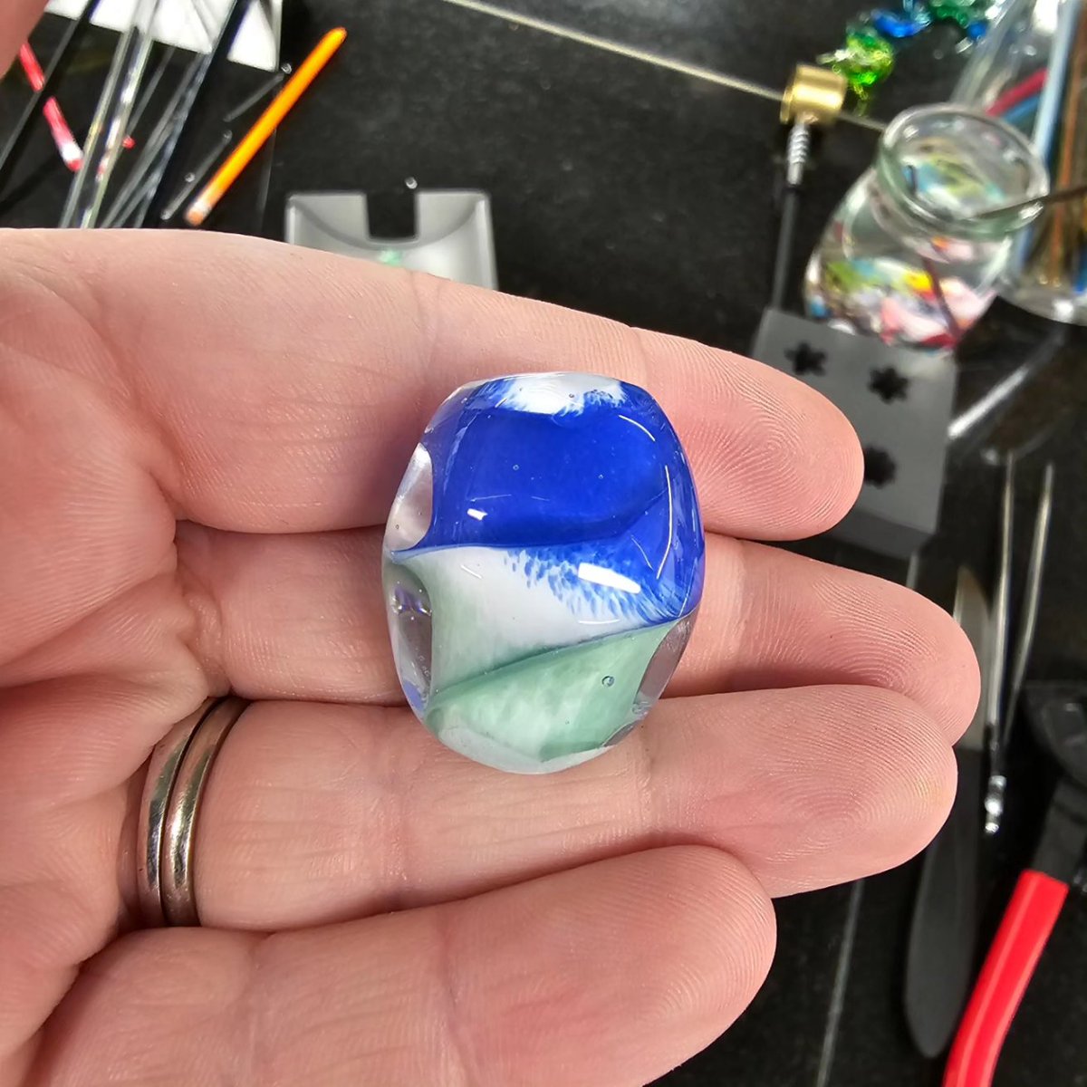 Living my best life at <a href="/snowfarmcraft/">Snow Farm</a> !! It's adult art camp!! I've been melting glass for 2 days with amazing peers and the best teacher Liliana Glenn! One more day to go and then a full week in August!