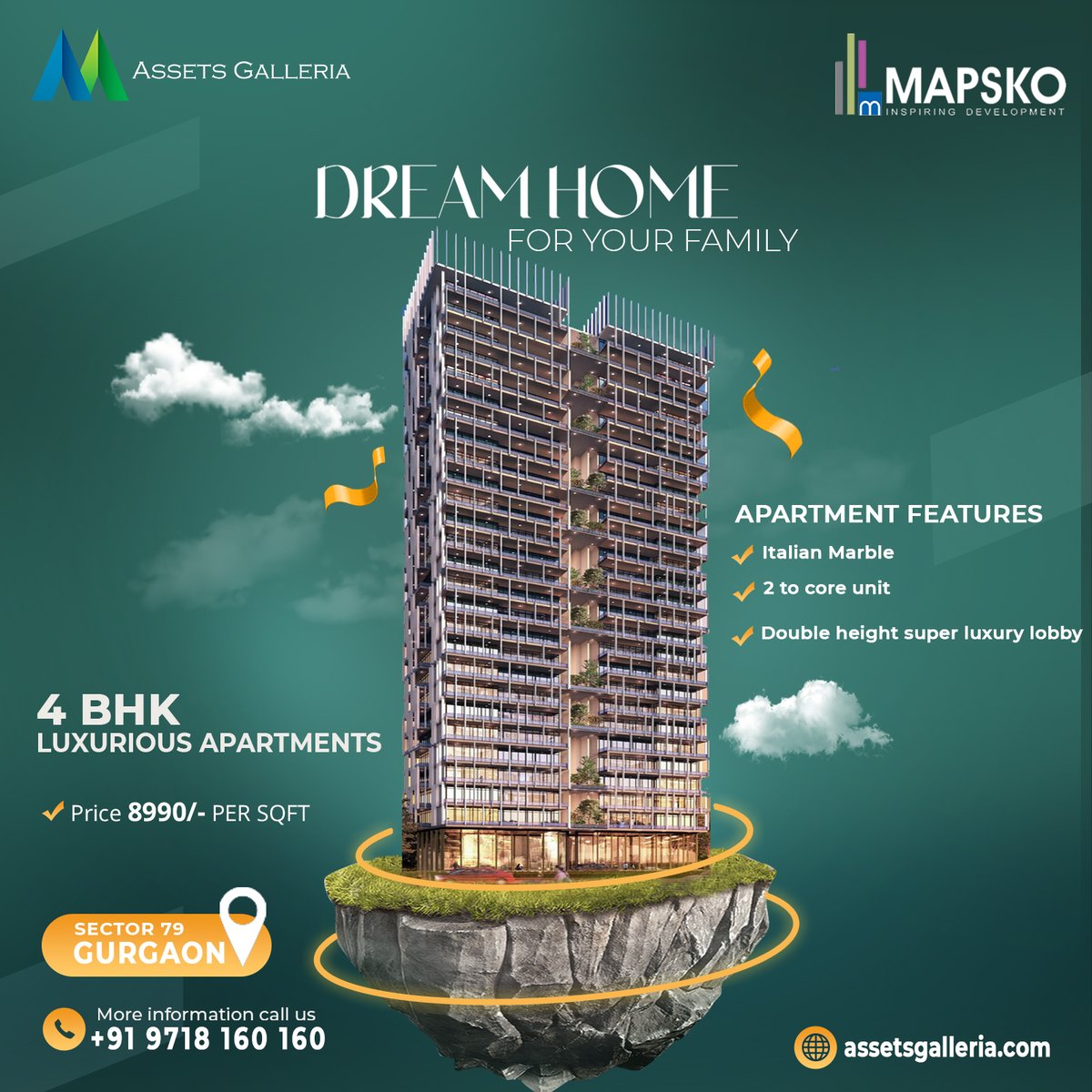 #DREAM #HOME FOR YOUR #FAMILY - #MapskoTheIcon 

#4BHK #LUXURIOUS #APARTMENTS, #SECTOR 79 #GURGAON

#BOOKNOW @ 9718160160 #AssetsGalleria

#gurugram #homesingurgaon #residential #residentialproperty #properties #delhincr #luxuryflats #luxuryfloors #flatsingurgurgaon