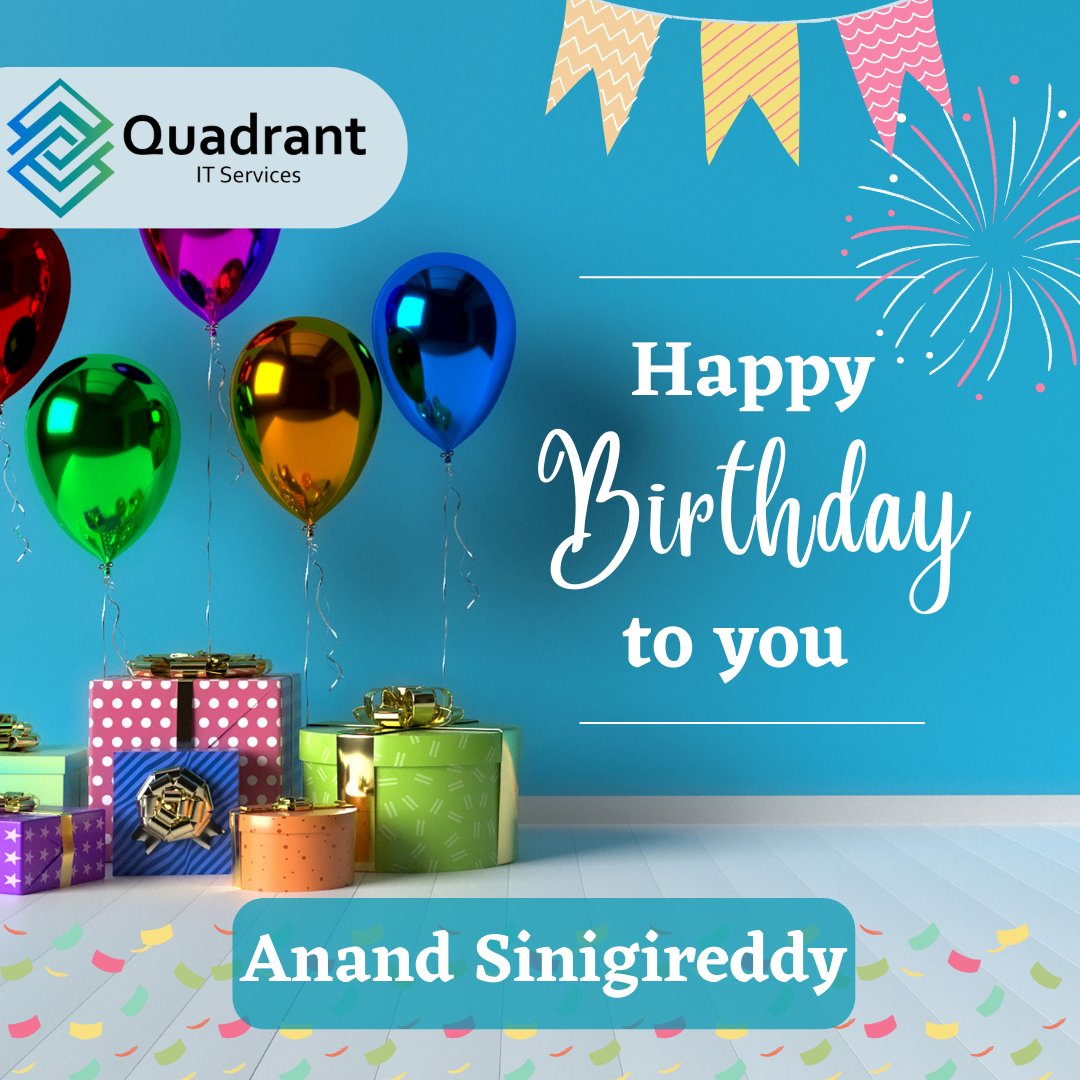 Happy Birthday Anand Sinigireddy,
Thank you for being an integral part of our work team.
We hope you enjoy your special day!
#happybirthday #employeebirthday #quadrantbirthday
#teamquadrant #quadrantitservices #birthdaybash
#birthday