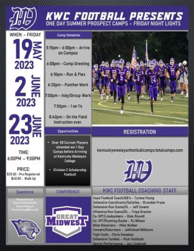 Cmothe_truth's tweet photo. I’m invited to @kwc_football camp and will be attending on June 23rd @Coach_Corder @Playmakerhaddox https://t.co/BjXzBr09xo
