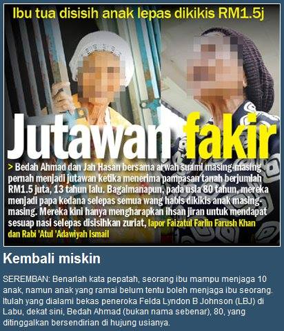 afyanIFP's tweet photo. Senario ini juga pernah berlaku di Malaysia.

Pernah dengar kisah Jutawan Felda LBJ, Sepang?

Mereka mendapat pampasan RM1 Juta selepas kerajaan mengambil alih tanah Felda mereka untuk pembangunan Lapangan Terbang KLIA dan sekitarnya.

Mereka hanya memegang status sebagai jutawan hanya kira-kira beberapa tahun sahaja apabila harta tersebut diguna sedikit demi sedikit. Malah ada kisah kereta mewah yang dibeli ketika menjadi jutawan ditarik bank.

Apa yang berlaku dalam tempoh 3 tahun tersebut?

Dalam masa 3 tahun tersebut, mereka mula menerima laba yang tidak pernah terfikir dalam fikiran dan mimpi mereka selama ini menjadi jutawan.

Jutawan segera yang menerima RM1,000,0000 – tidak pernah terbayang pun dalam pemikiran mereka selama ini.

Apa jadi selepas itu?

mereka mula rambang mata, beli kereta, renovate rumah, belanja ikut suka malah ada yang melabur dalam skim pelaburan mengarut sehingga tersontot.

Akhirnya, mereka memegang title “bekas jutawan”.

Mungkin mereka sangka RM 1 juta itu boleh kekal 7 keturunan.