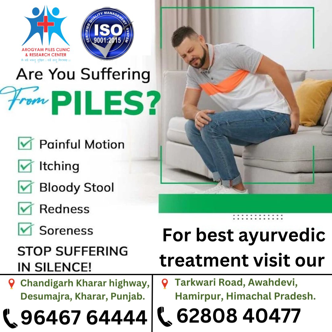 If you're looking for a safe and effective way to get rid of piles, give Ksharsutra treatment a try and experience the wonders of Ayurveda!' #PilesTreatment #Ayurveda #KsharsutraTherapy #ReliefFromPain #NaturalHealing #HealthyLiving