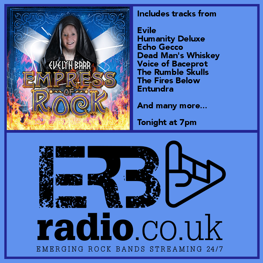 erb_radio's tweet photo. Evelyn kicks off the week at 7pm with an #EmpressOfRockShow full of awesomeness. Tune in for tracks from #evileuk | @LordOfTheLost | #humanitydeluxe | #dirtymitts | @echogeccoband | @badactressband | @deadmanswhiskey | @baceprotvoices | @rumbleskulls | #learntolie... https://t.co/rgJWPQbrO9