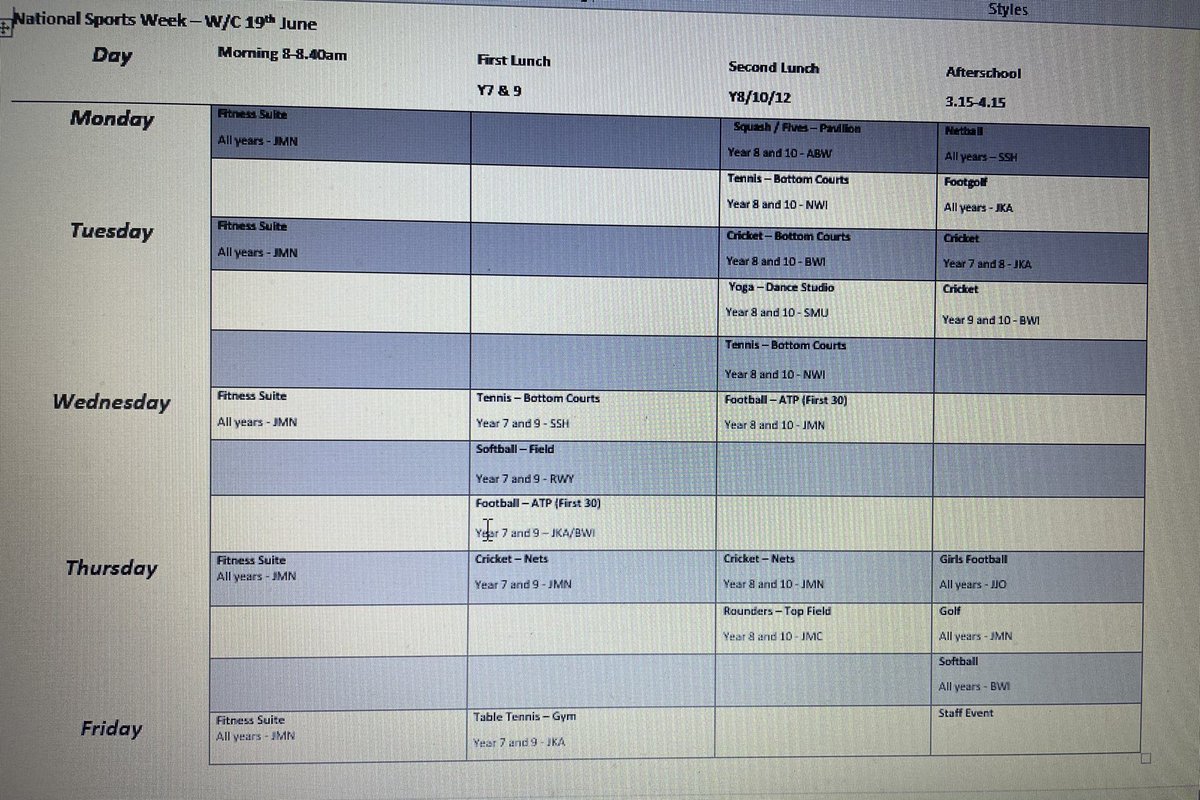 It’s #NationalSchoolSportWeek 

                ⚽️🏀⚾️🏓🏸🏏⛳️

Check out the activities going on this week and get involved! 

Students need to attend 6 sessions to get entered in to a prize draw!