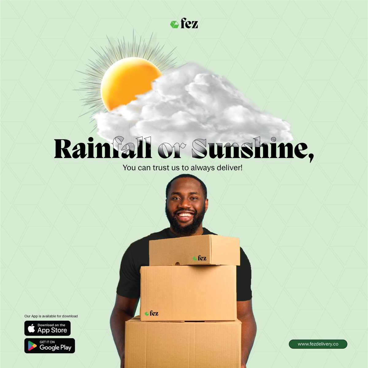 fezdeliveryco's tweet photo. Our commitment to providing reliable service remains unwavering, no matter the weather conditions. 

Trust us to go the extra mile and ensure your deliveries arrive on time, every time. 

#fastdeliveryservice #ReliableDelivery #Fezdeliveryco https://t.co/bzssFdZctf