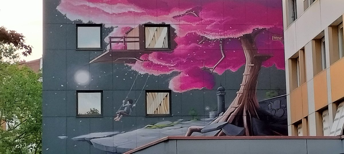 #Pakone #cherryblossom #sakura #boulevardvincentauriol #streetartavenue #Paris13 #balancoire #enfance #childhood #streetart #urbanart #arturbain #arteurbana #arteurbano #artederua #artderue #artedecalle #callero #callajero #mural #muralart #wallart #graff #spaypaint #magnifique