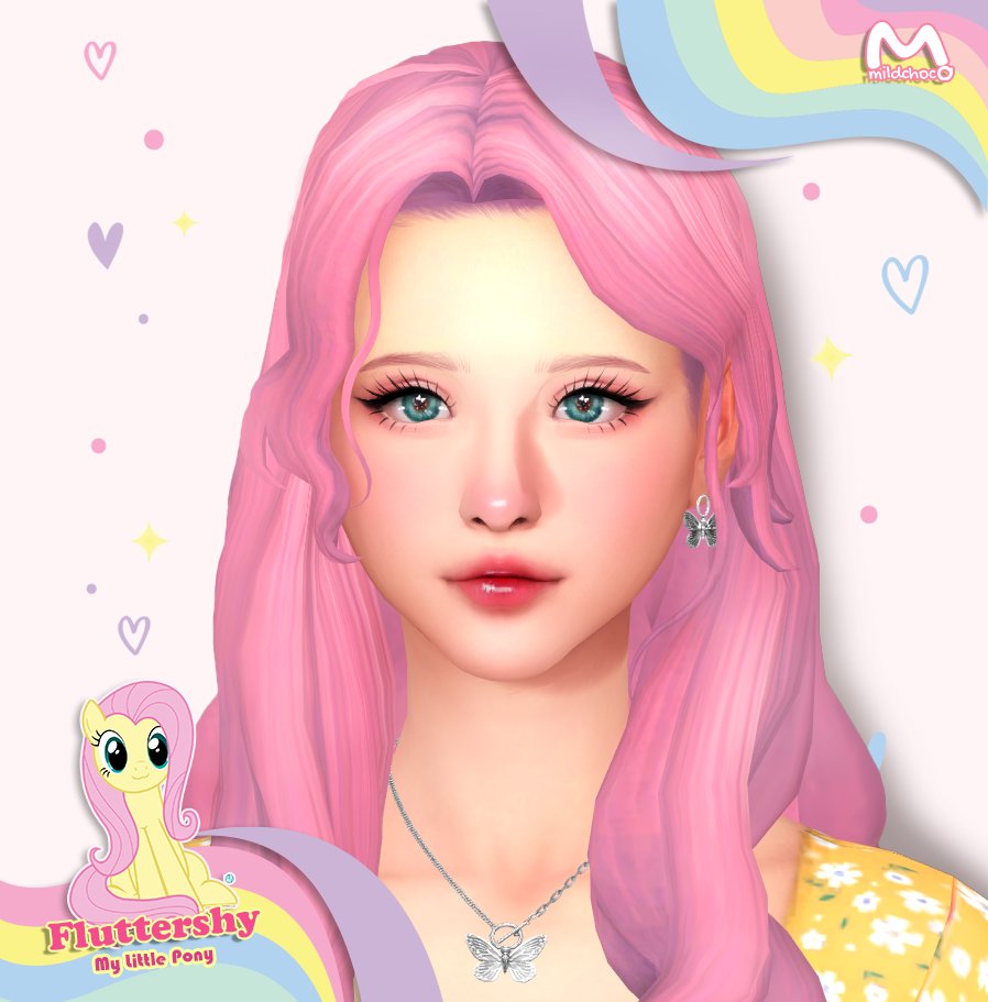 Mildchocco's tweet photo. 🌸 Fluttershy &amp; Applejack 🍎 My Little Pony Sim🌼

ID Gallery : OHello_BrownieO
Item name : ☆ Fluttershy ★
Item name : ☆ Applejack ★
#TheSims4 #mylittlepony #ShowUsYourSims https://t.co/RHRunSnXNq