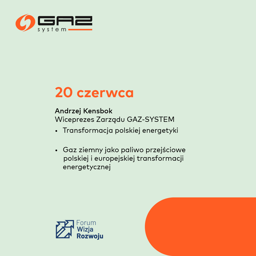 GAZ_SYSTEM's tweet photo. Dziś rozpoczyna się Forum @WizjaRozwoju, którego #GAZSYSTEM jest partnerem głównym. W sesji inauguracyjnej weźmie udział  Prezes @ChludzinskiM. W panelach uczestniczą także wiceprezesi: @kensbok, #Krzemiński i #Zawartko. Zapraszamy do śledzenia transmisji live z wydarzenia. https://t.co/LofGPVU14i