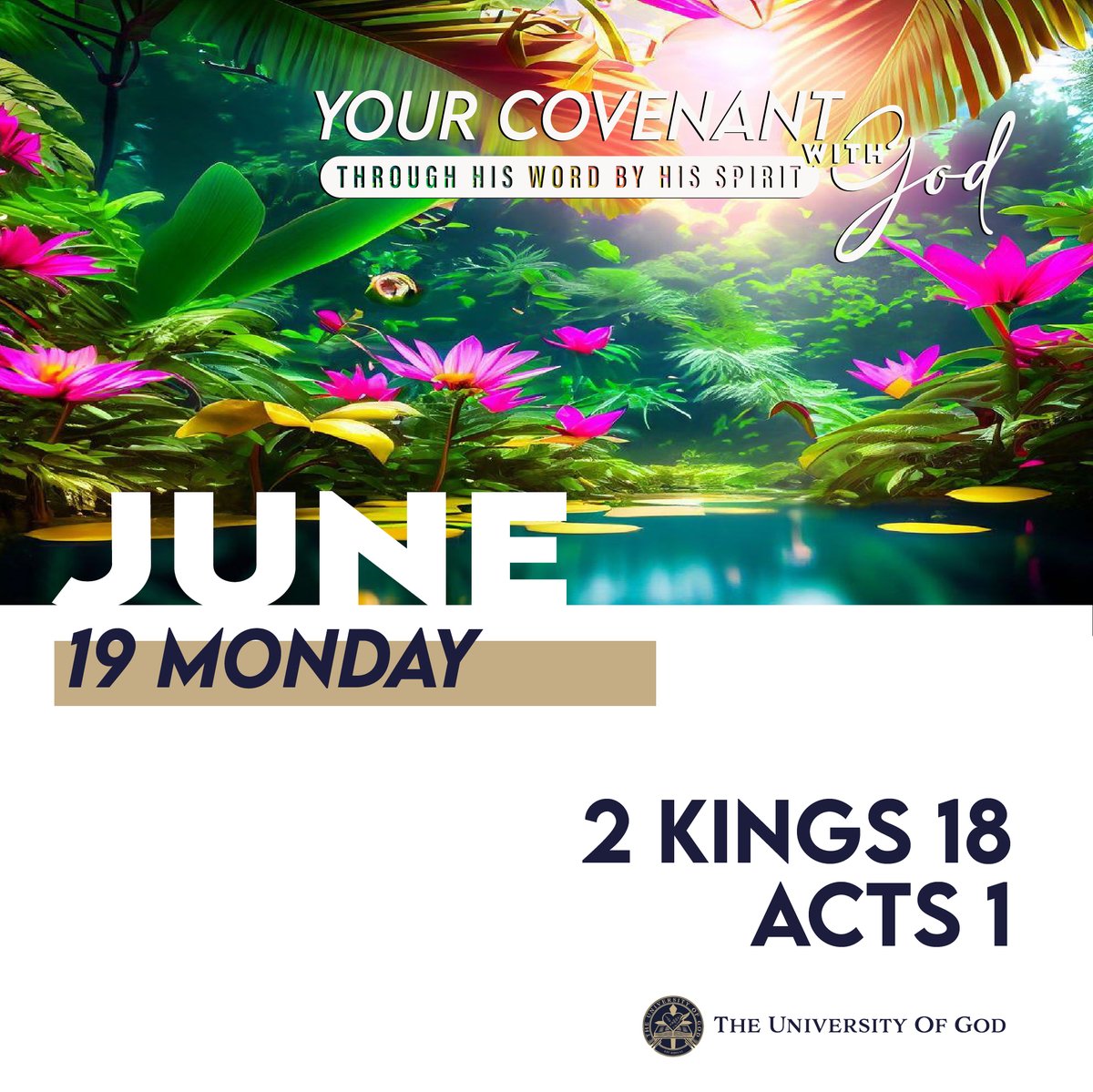 'An independent mind is a mind that is determined to find out the truth from God (1
Thessalonians 5:21).'

Download your daily reading plan for the year 2023: bit.ly/3TMgQCO
#CovenantWithGod #Week25 #UOG #Racine #Ruth