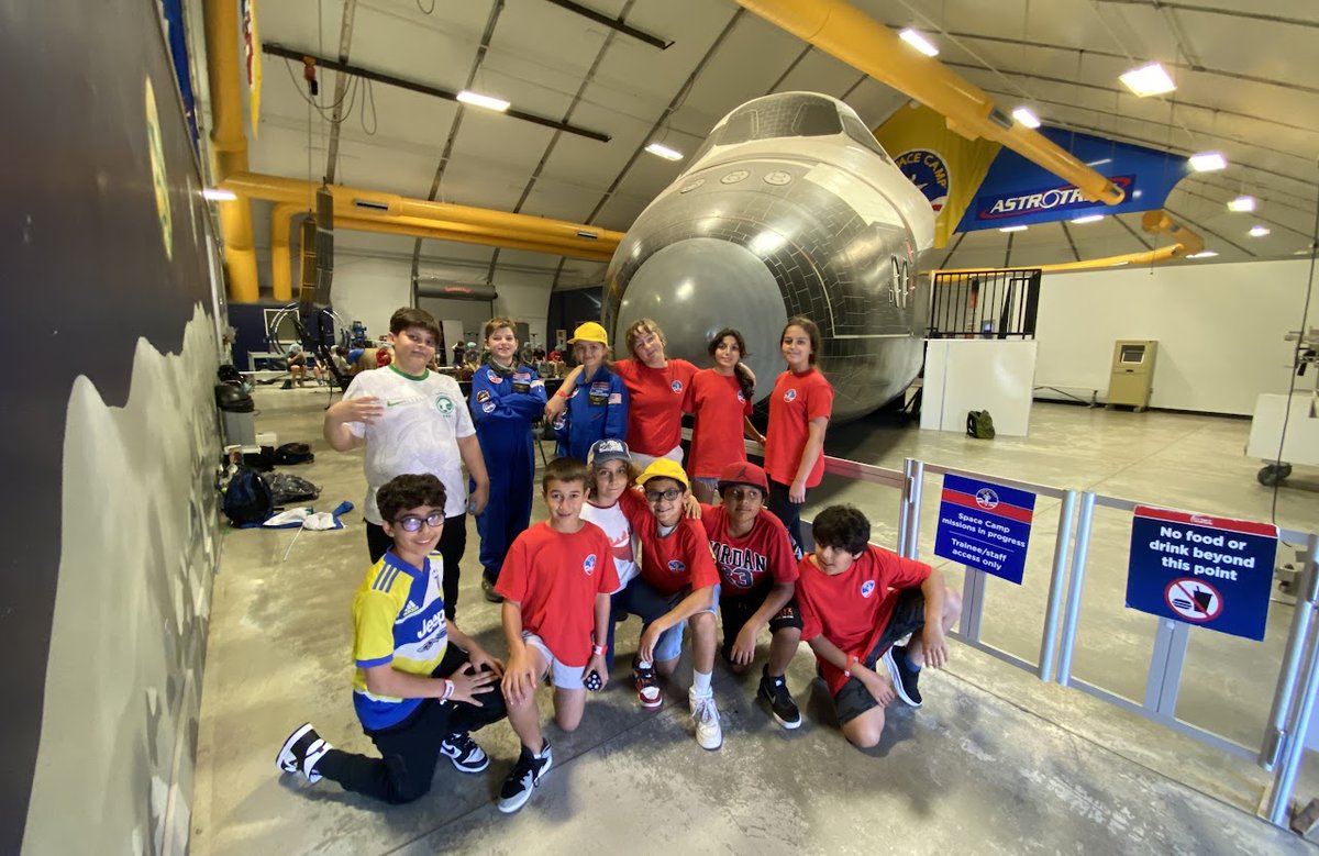 BISRScience's tweet photo. Back to Earth with a bang (must be all that gravity). 🌍Welcome home to our #BISRSpaceCamp2023 crew!! 🇸🇦
Thank you to Major Jon (Andrews) and his wonderful commanders (staff) for giving our students the adventure of a lifetime. It was out of this world! 🚀✨  #BISREnrichment https://t.co/ZMKqakapN7