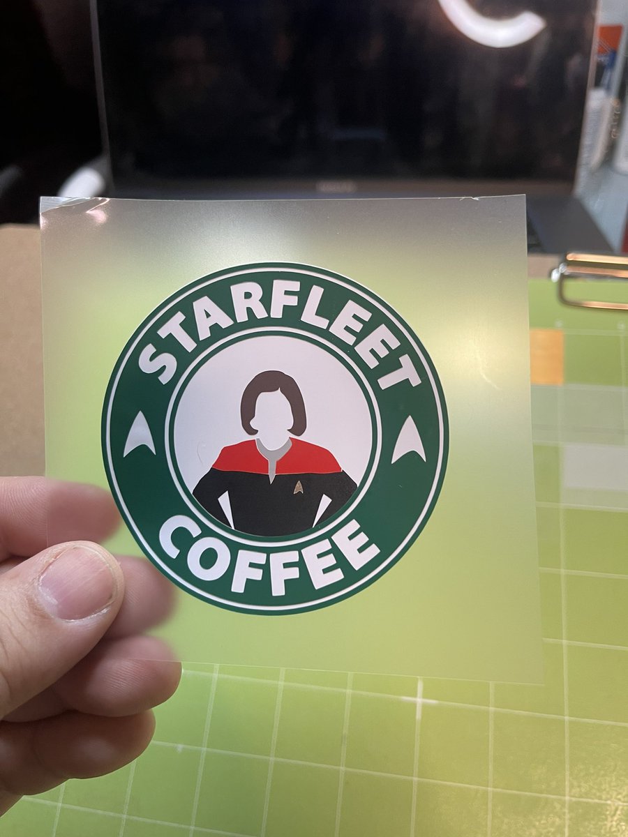 Does Cpt. Janeway approve?@TheKateMulgrew 

#startrekvoyager
#startrek
#Artsandcrafts #papercrafts #cricut #vinylprojects