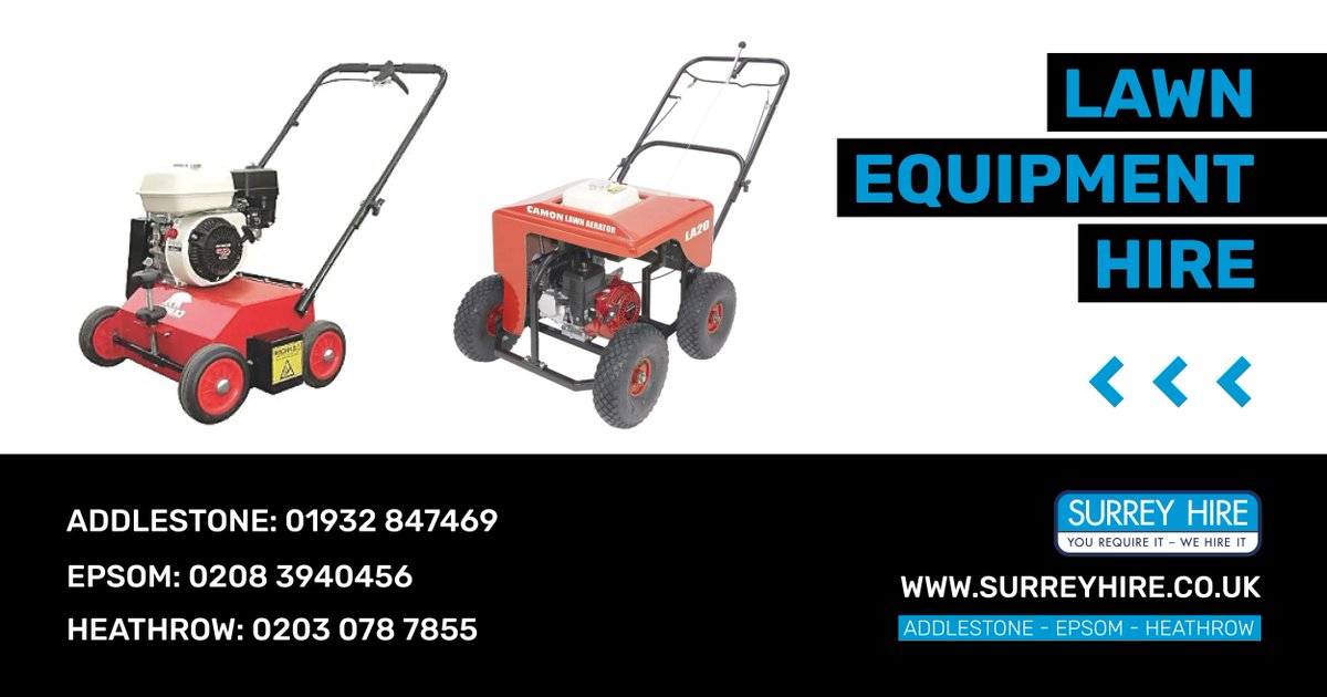 Is your lawn summer ready? Using a Scarifier & Aerator will promote growth & eliminate physical labour. Call us on 01932 847469 for more info.

#surreyhire #surrey #surreygardening #heathrow #epsom #addlestone #surreybusiness #surreyhomes #gardenrenovation #toolhire #lawncare