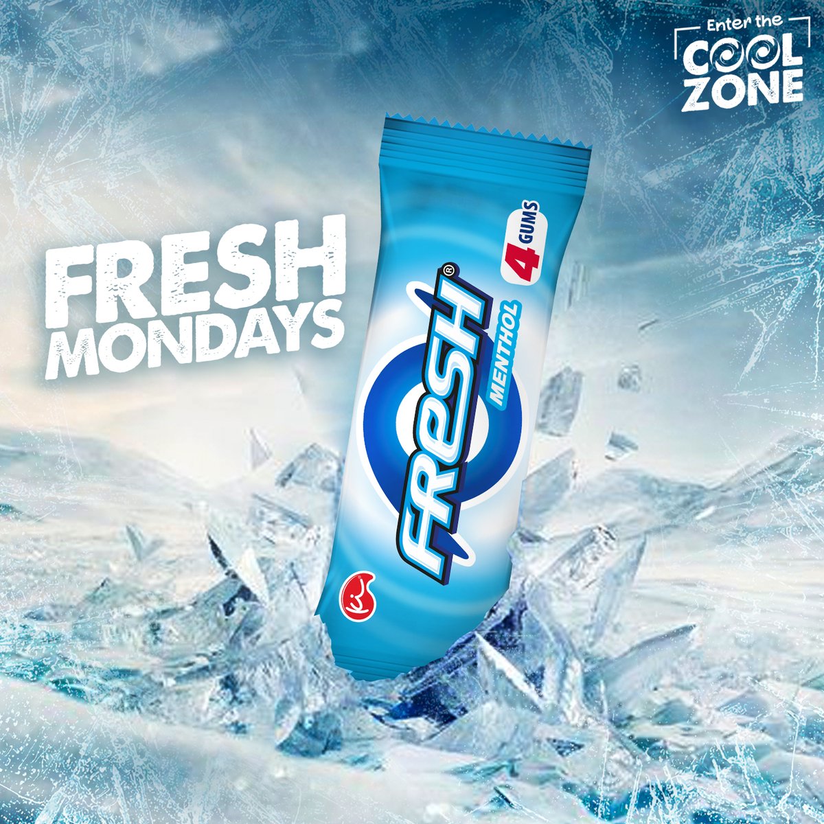 Ugh, Mondays... Good thing you’ve got some Fresh Menthol to help you get over those Monday blues 😉 #Fresh Mondays #EnterTheCoolZone #FreshChewingGum