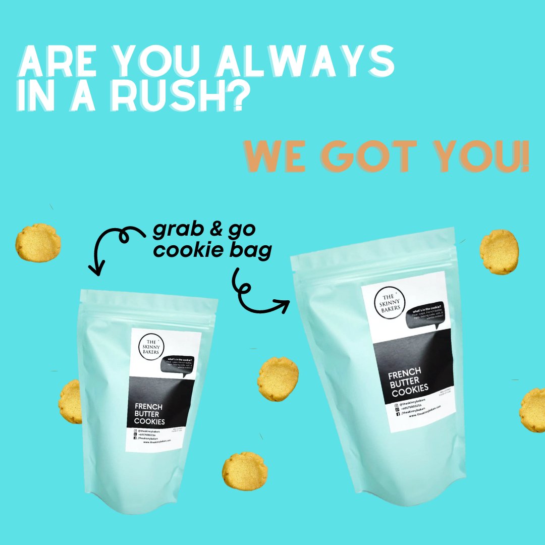 Get them at our website theskinnybakers.com 

#TheSkinnyBakers #TSB #CookieBags #Cookies #EasyCookieBag