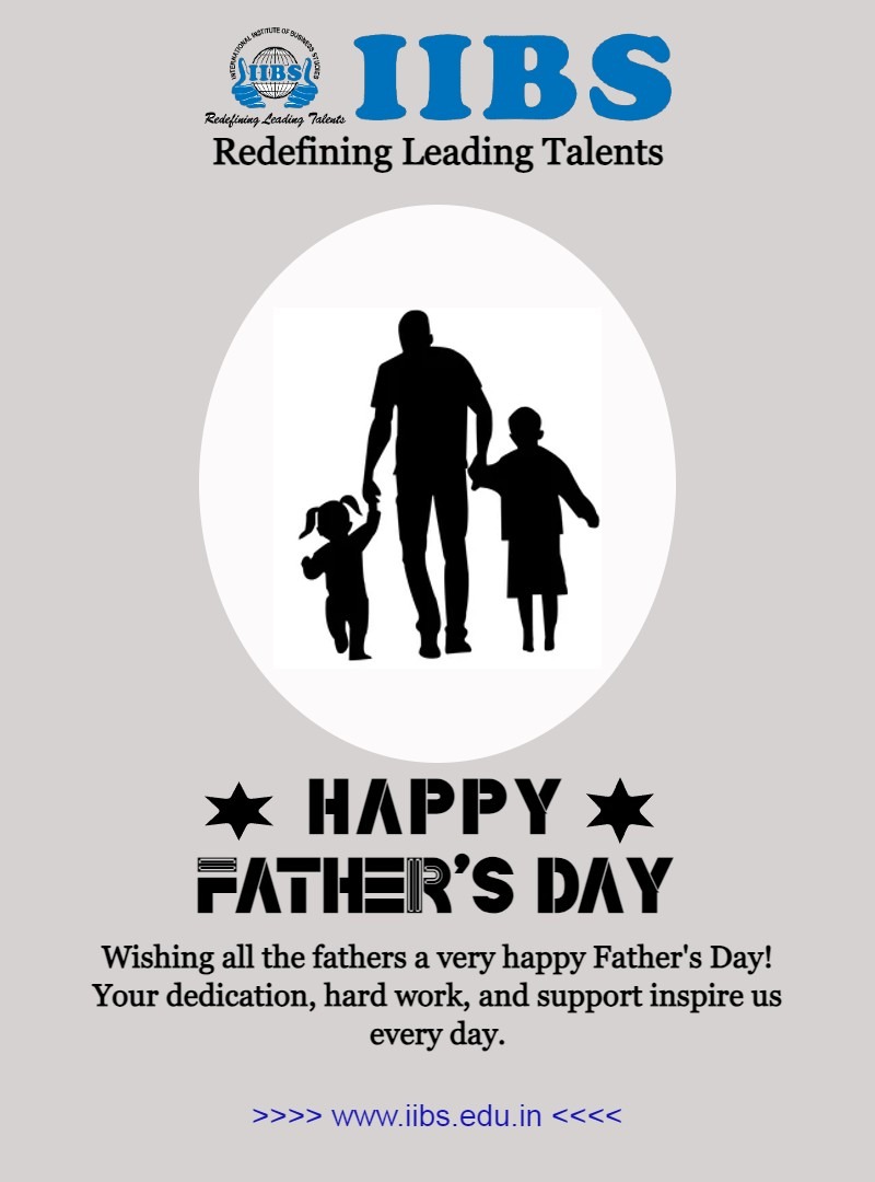 Our fathers are the first leaders in our life who have to build confidence and never give up on our goals. Appreciate your father by writing comments.
#fathersday #HappyFathersDay #LeadershipLessons #MBAInstitute #iibs #iibsonline #bangalore #fathersdaygifts #dad #happyfathersday