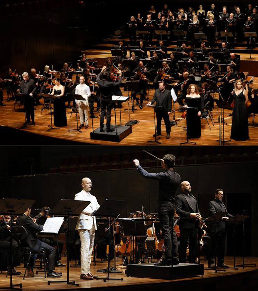 chrismbr's tweet image. #HamerHall #OperaAustralia Satyagraha. A rare chance to see a Philip Glass opera live - if only in concert form - and this is my favourite. Absolutely sublime, despite my reservations about Shanul Sharma’s tenor (though I seem to be the only voice in that!).