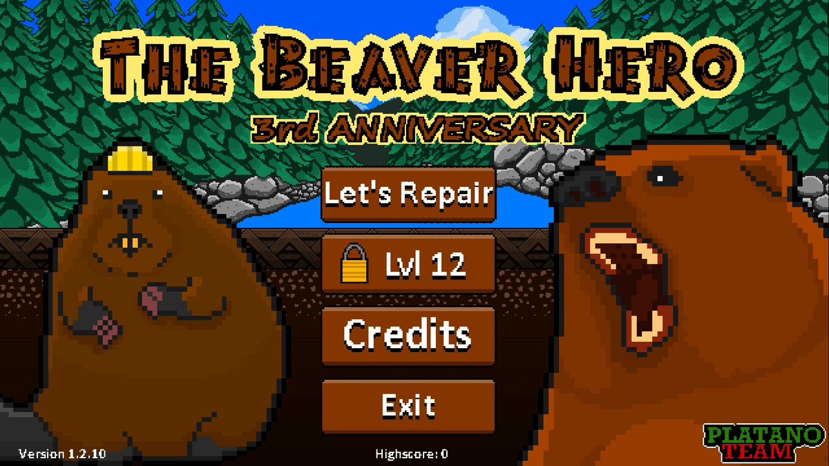 PlatanoTeamVG's tweet photo. Finally after so much effort, The Beaver Hero is now available on the Google Play Store! We had to update the version from 1.2.3 to 1.2.10. 🎊🎉

#indiegame
#IndieGameDev 
#thebeaverhero 
#GooglePlay https://t.co/GekaPdEwPw