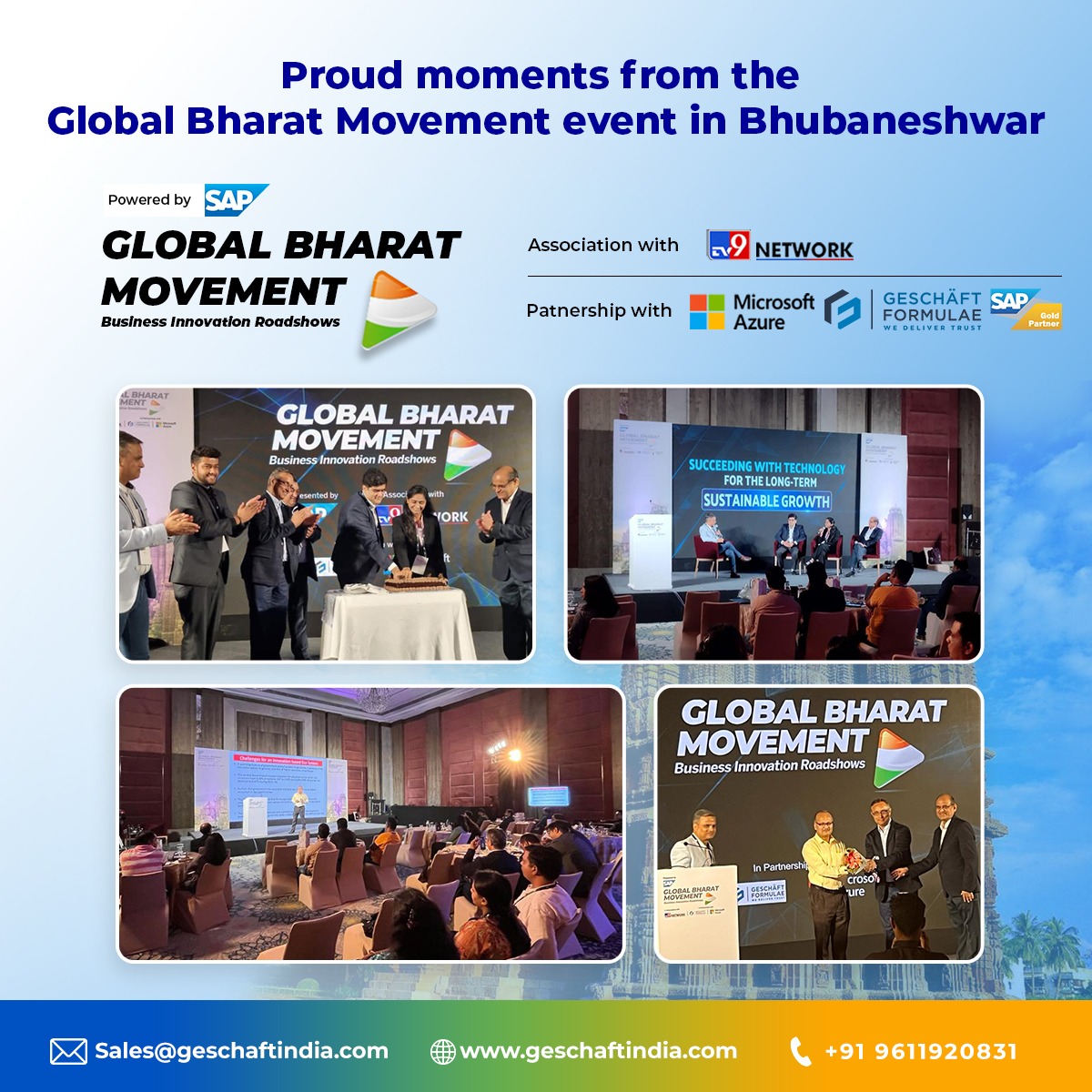 Celebrate the Proud Moments at the Global Bharat Movement! 🎉✨

#GlobalBharatMovement #ProudMoments #BusinessAchievements #Inspiration #FutureLeadership