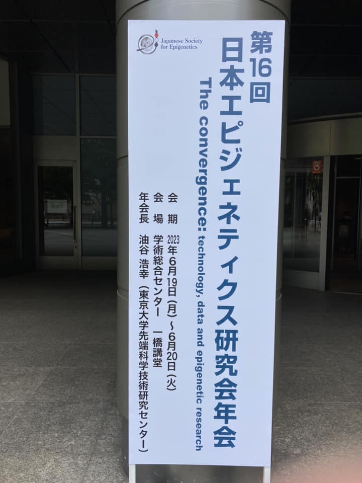本日より一橋講堂にて開催の第16回日本エピジェネティクス研究会年会に来ています．オミクス解析やクライオ電子顕微鏡による構造解析など，様々な技術を駆使したエピジェネティクス研究が盛り上がっています（中）