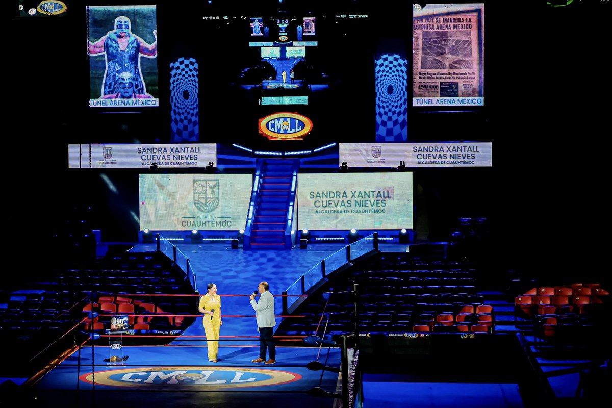 CMLL_OFICIAL's tweet image. Además de la presentación del logo del #90AniversarioCMLL y los Turiluchas oficiales de este festejo,la Alcaldesa de la Cuauhtémoc, Sandra Cuevas y el Director de Promociones México, Coliseo y Revolución, Sr. Salvador Lutteroth, 

📸 instagram.com/cmll_mx  

#CMLL #LuchaLibre