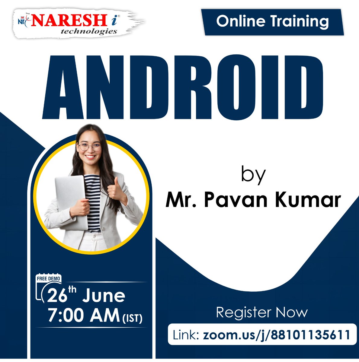 ✍️Enroll Now: bit.ly/42NyDwm
👉Attend Free Demo On Android by Mr. Pavan Kumar.
📅Demo On: 26th June @ 7:00 AM (IST)
🌐Visit: nareshit.com/new-batches-hy…

#Android #fresherjobs #softwaredevelopers #itjobs #recruitmentdrives #jobs #placementdrives #career #engineering #job