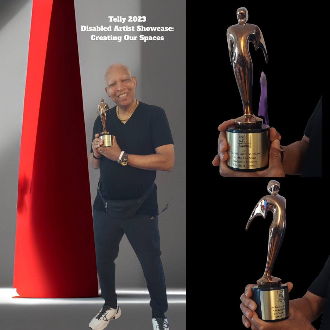 My Telly Award for 'Disabled Artist Showcase: Creating Our Spaces.' #rare #raredisease #rarediseases #sma #disabled #filmmaker #disability #InclusionMatters #festival #cerebralpalsy @tellyawards @awardwinning