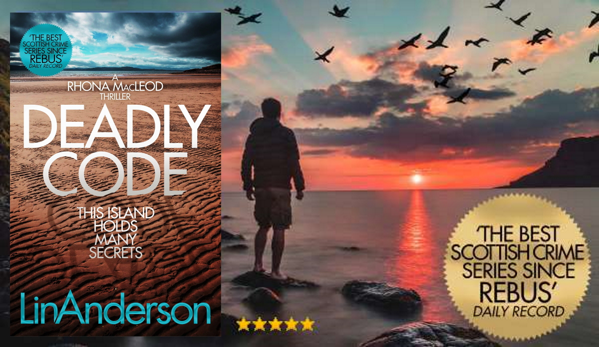 DEADLY CODE - He's running, but from what? viewBook.at/DeadlyCode  #CrimeFiction #Mystery #Thriller #CSI #IARTG #LinAnderson #SantaMonica #Skye  #BloodyScotland #KU