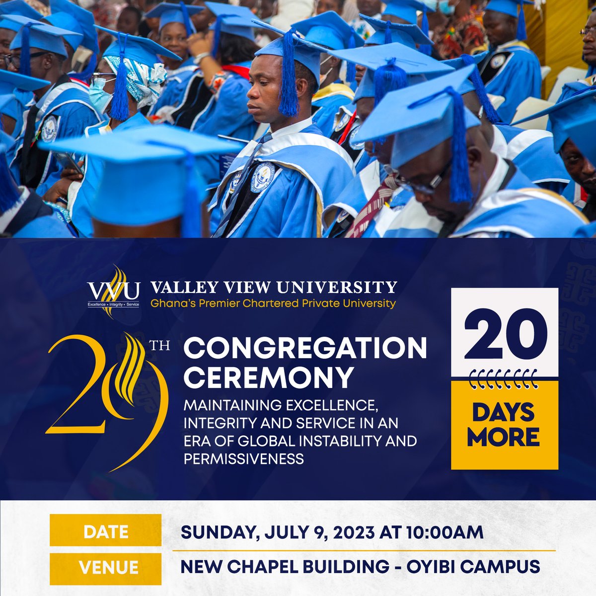 VVUniversity's tweet photo. #SaveTheDate
#29thcongregation
#valuebasededucation https://t.co/MfXLwQ9HSq